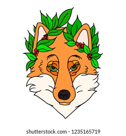 Animal fox vector illustration