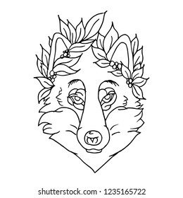 Animal fox vector illustration