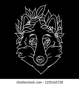Animal fox vector illustration