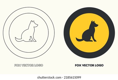 diseño del logotipo del vector de zorro animal