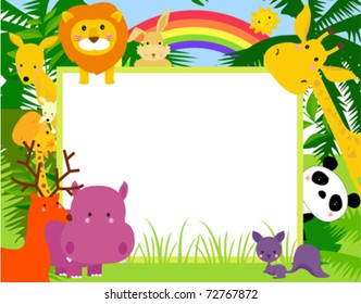 Animal Cartoon Frame Images, Stock Photos & Vectors | Shutterstock