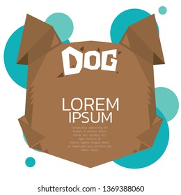 Animal frame.Dog frame space for text.