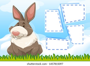 Animal frame template poster with blank copyspace illustration