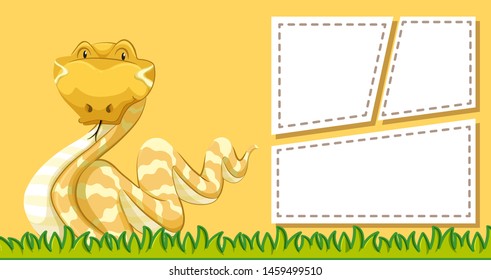 Animal frame template poster with blank copyspace illustration