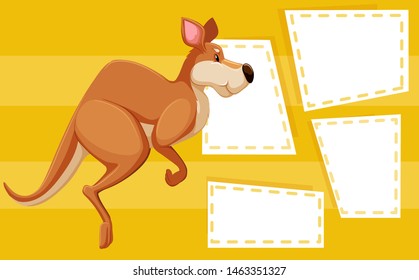 Animal frame template poster with blank copyspace illustration