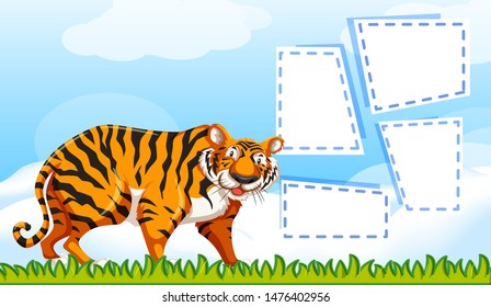 Animal frame template poster with blank copyspace illustration