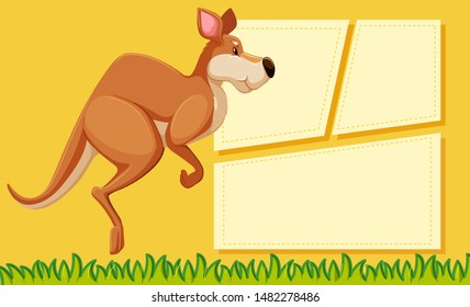 Animal frame template poster with blank copyspace illustration