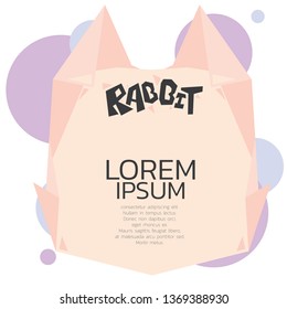 Animal frame.Rabbit frame space for text.