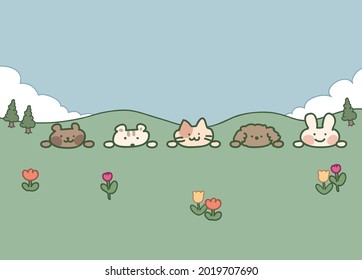 Animal friends in the forest