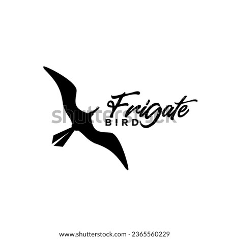 animal frigate bird vector logo design