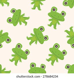 animal frog cartoon, cartoon seamless pattern background