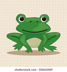 animal frog cartoon theme element