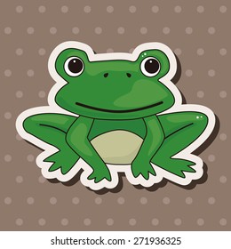 animal frog cartoon theme elements