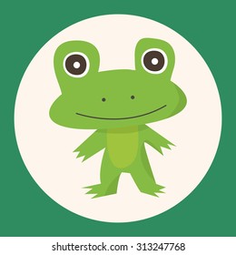 animal frog cartoon theme elements