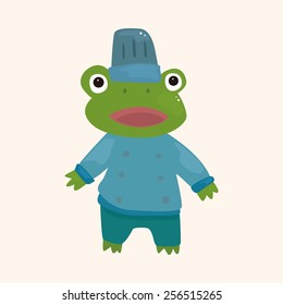 animal frog chef cartoon theme elements