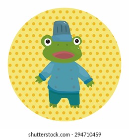animal frog chef cartoon theme elements