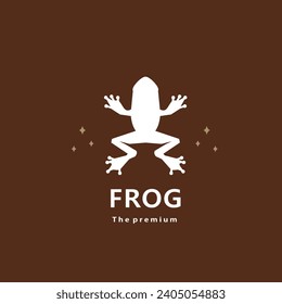 animal frog natural logo vector icon silhouette retro hipster