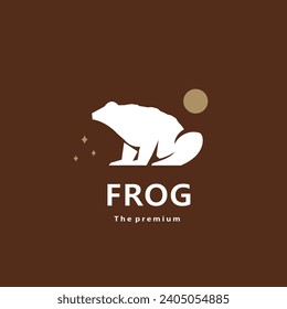 animal frog natural logo vector icon silhouette retro hipster