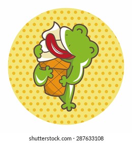 animal frog summer cartoon theme elements