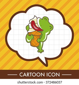 animal frog summer cartoon theme elements