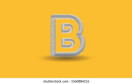 animal fur 3D text for conventional writing, here is our D - stock vector