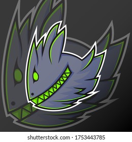 Animal with Fur Head Fantasy Mascot Logo Cartoon. Esport Game Team Asset, Sticker, Print.