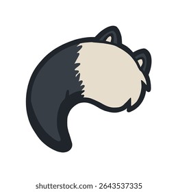 Animal furry pet curves illustration vector graphic isolated background