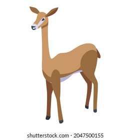 Animal gazelle icon. Isometric of animal gazelle vector icon for web design isolated on white background