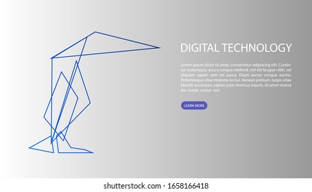 animal geometry design for digital technology background