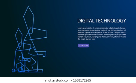 animal geometry design for digital technology background