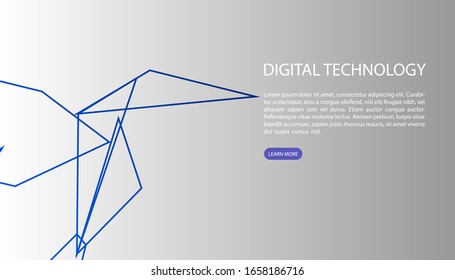 animal geometry design for digital technology background