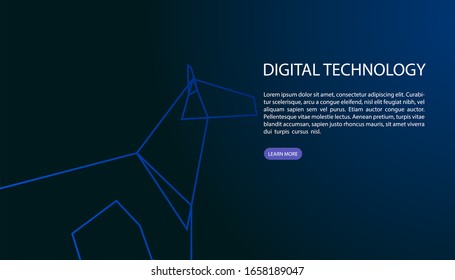 animal geometry design for digital technology background