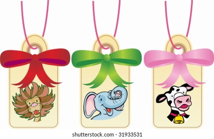 Etiquetas de regalo para animales