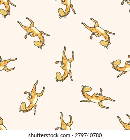 animal giraffe cartoon , cartoon seamless pattern background