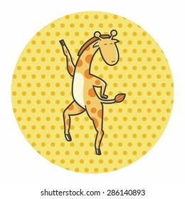 animal giraffe cartoon theme elements