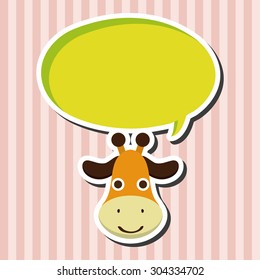animal giraffe cartoon theme elements