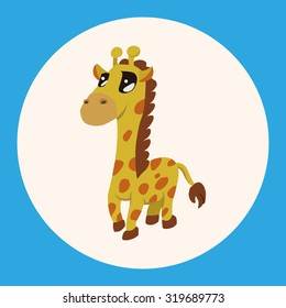 animal giraffe cartoon theme elements