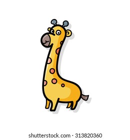 Cute Cartoon Giraffe Letter G Animal Stock Vector (Royalty Free ...