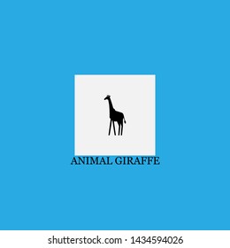 animal giraffe icon sign signifier vector