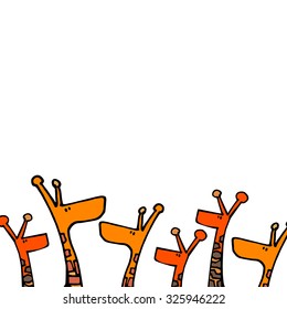 animal giraffe vector africa illustration safari mammal cute african cartoon tall