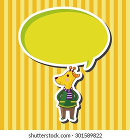 animal giraffe winter cartoon theme elements