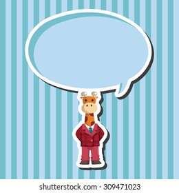 animal giraffe worker cartoon theme elements