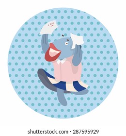 animal going to school cartoon theme elements
