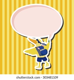 animal going to school cartoon theme elements