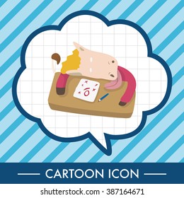 animal going to school cartoon theme elements