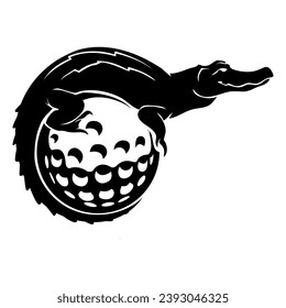 Ilustración del capuchón vectorial del logotipo de golf animal