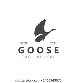 Animal Goose bird nature logo with modern style inspiration. premium design