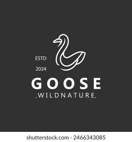 Animal Goose bird nature logo with modern style inspiration. premium design