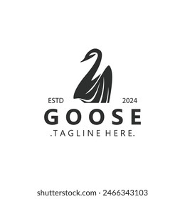 Animal Goose bird nature logo with modern style inspiration. premium design