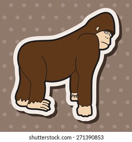 animal gorilla cartoon theme elements